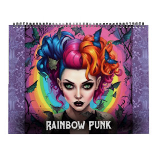 Rainbow Punks by Ivy and Bat Art Calendar