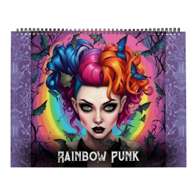 Rainbow Punks by Ivy and Bat Art Calendar (Cover)