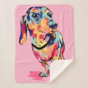 Rainbow Pup Sherpa Blanket