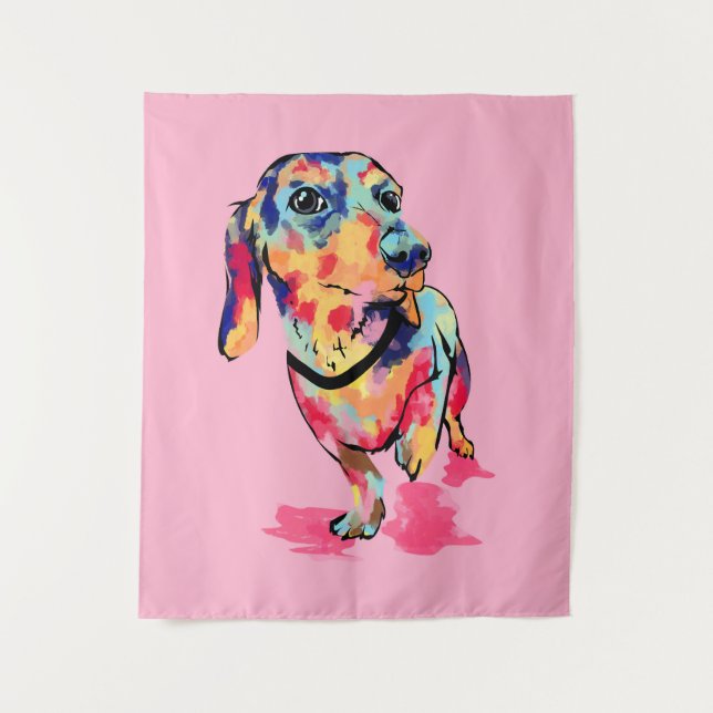 Rainbow Pup Tapestry (Front)