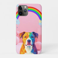 Rainbow Pup – Whimsical Dog Portrait with Pastel S