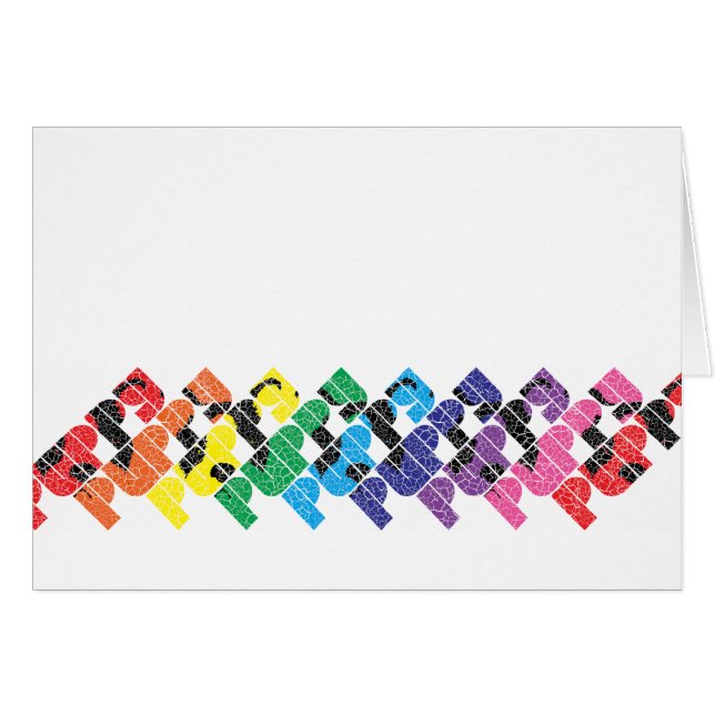 Rainbow Puppy Card (Front Horizontal)