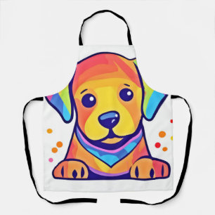 Rainbow Puppy Love Apron