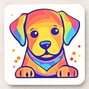 Rainbow Puppy Love Coaster