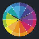 Rainbow Puristic Large Clock<br><div class="desc">Just what you need? Yes,  colours!</div>