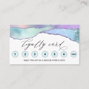 *~* Rainbow QR LOGO Rewards Thank you Loyalty Card