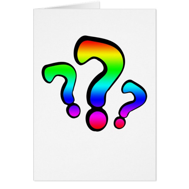 Rainbow Question Marks (Front)