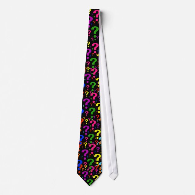Rainbow Question Marks Tie (Front)