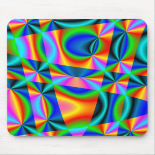 Rainbow quilt mouse pad