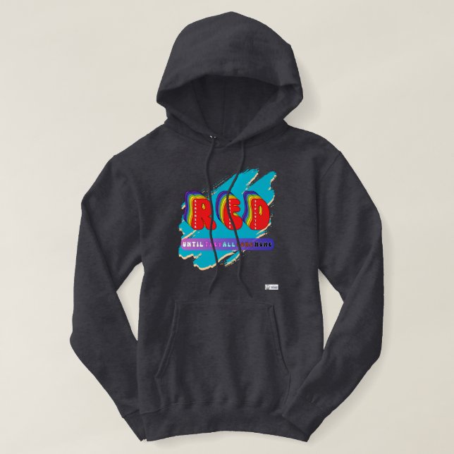 Rainbow R.E.D. Hoodie – Honour With Pride (Design Front)