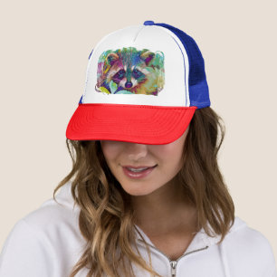 Rainbow racoon Trucker Hat