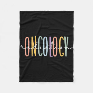 Rainbow Radiation Oncology Nurse Radiologic Techno Fleece Blanket