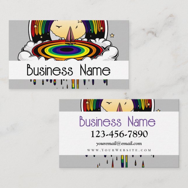 Rainbow Rain Business Card (Front/Back)