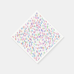 Rainbow Rain Drop Print Napkin
