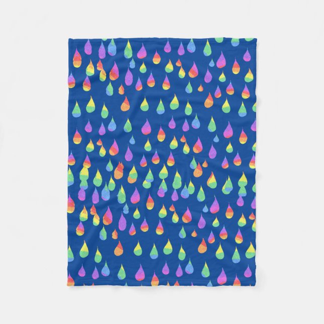 Rainbow Rain Drops Reiki Chakra Blanket (Front)