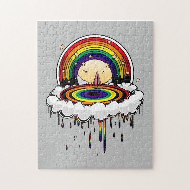 Rainbow Rain Jigsaw Puzzle (Vertical)