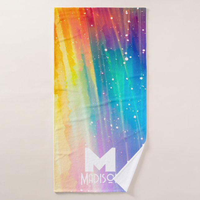 Rainbow Rain Shower Bath Towel Set (Bath Towel)