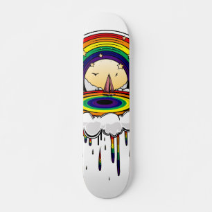 Rainbow Rain  Skateboard