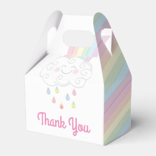 Rainbow Raindrop Baby Shower Sprinkle Favour Box