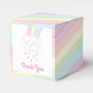 Rainbow Raindrop Baby Shower Sprinkle Favour Box
