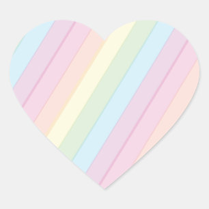 Rainbow Raindrop Baby Shower Sprinkle Heart Sticker