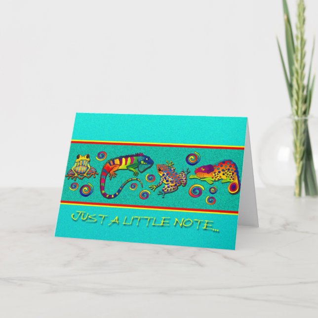 Rainbow Rainforest Note Card (Front)