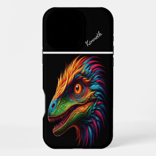 Rainbow Raptor's Gaze iPhone 16 Pro Max Case