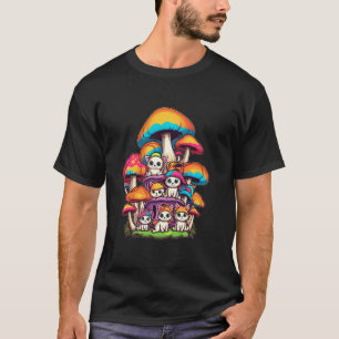 Rainbow Rave Cats Trippy Psychedelic T-Shirt