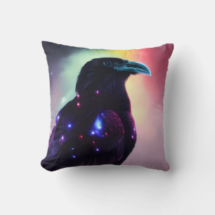 Rainbow Raven Cushion
