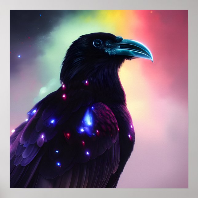 Rainbow Raven Poster (Front)