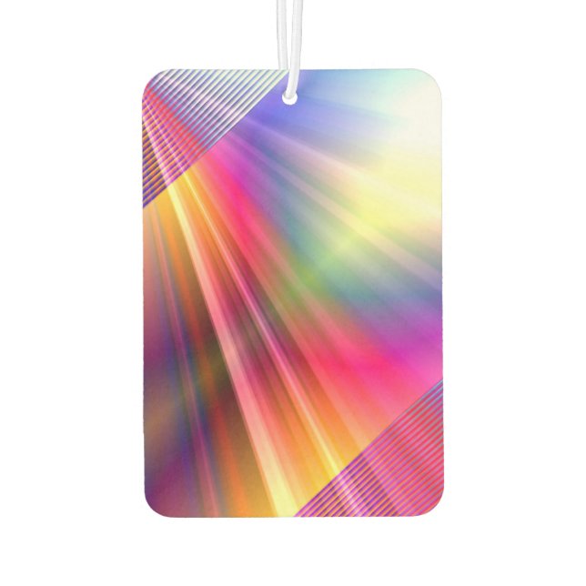 Rainbow Rays Car Air Freshener (Back)