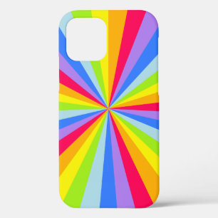 Rainbow rays pattern multi-coloured  iPhone 12 pro case
