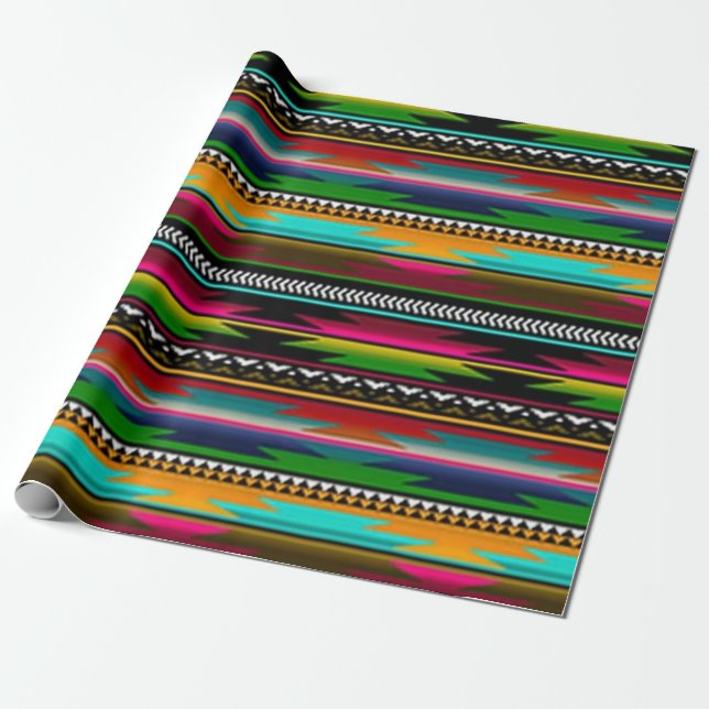 Rainbow Razor  Wrapping Paper (Unrolled)