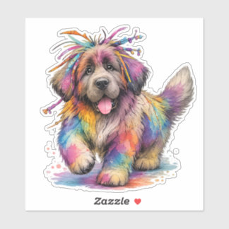 Rainbow Rebel Watercolor Newf