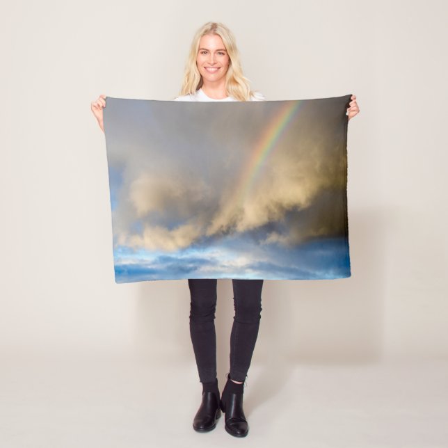 rainbow rebellion fleece blanket (In Situ)