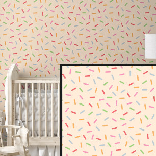 Rainbow Red Green Pink Sprinkles on Cream  Wallpaper
