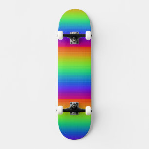 Rainbow Red Orange Yellow Green Blue Purple Art Skateboard