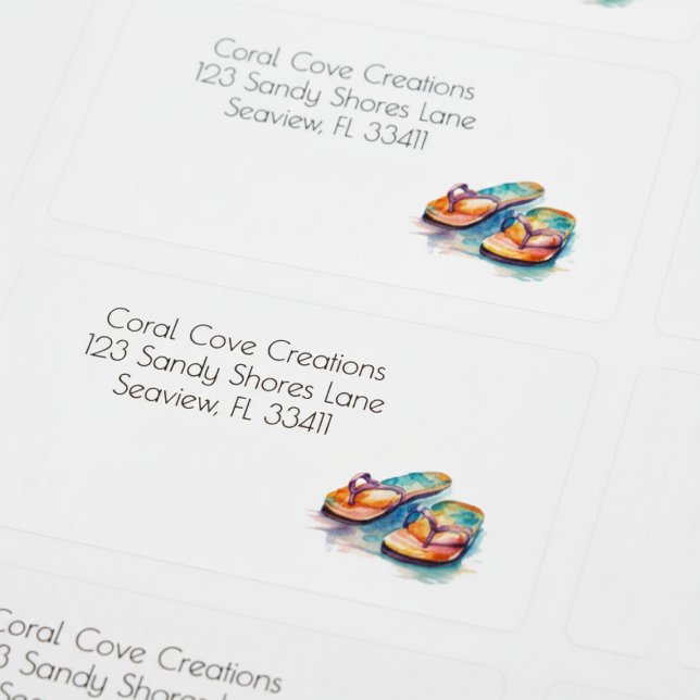 Rainbow Reef Flip Flops, custom (Creator Uploaded)