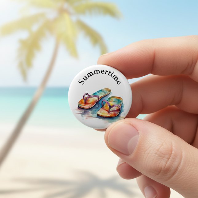 Rainbow Reef Flip Flops, custom 3 Cm Round Badge (Creator Uploaded)