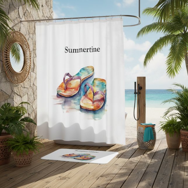 Rainbow Reef Flip Flops, custom Bath Mat (Creator Uploaded)