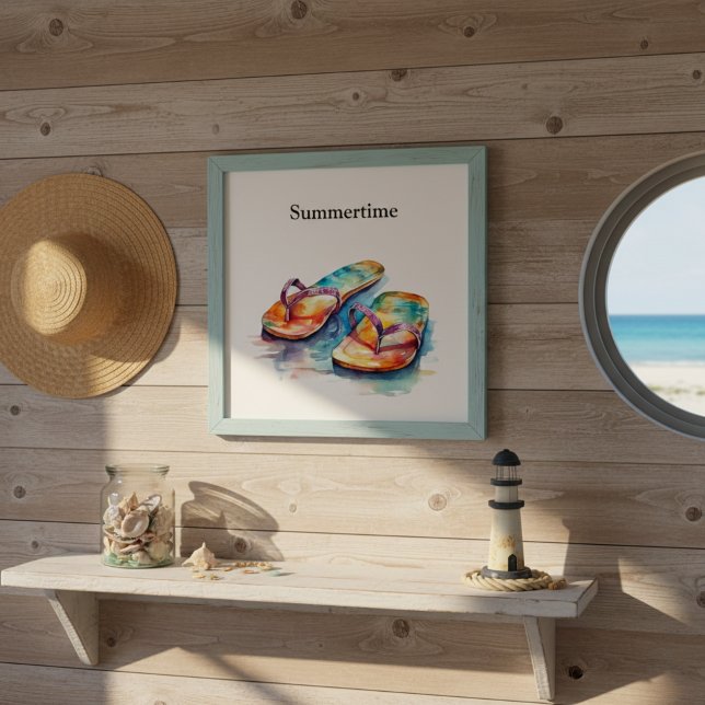 Rainbow Reef Flip Flops, custom Poster (Creator Uploaded)