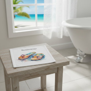 Rainbow Reef Flip Flops, custom Wash Cloth