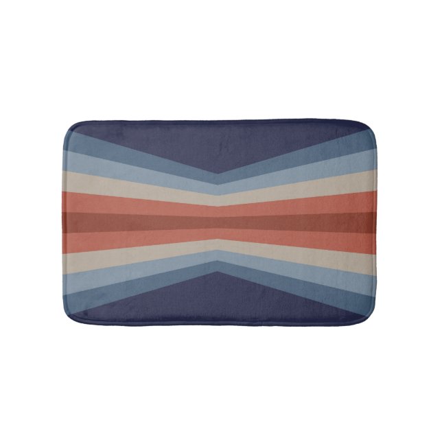 Rainbow reflection in retro style bath mat (Front)