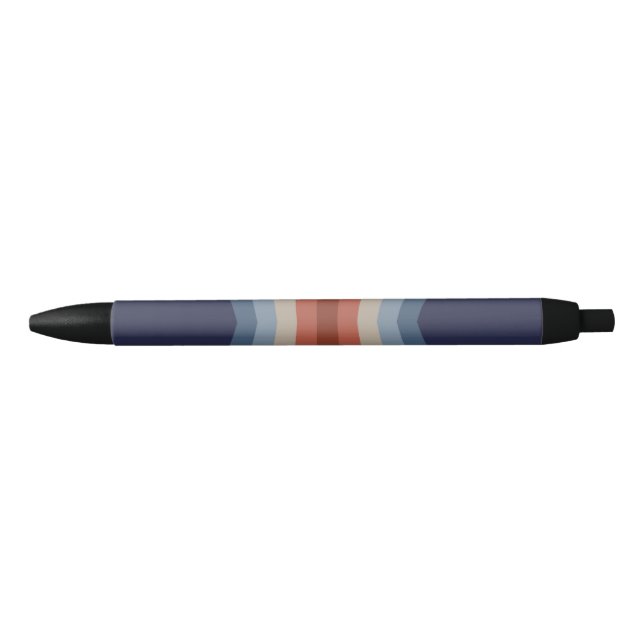 Rainbow reflection in retro style black ink pen (Front)
