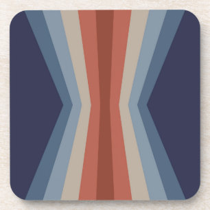 Rainbow reflection in retro style coaster