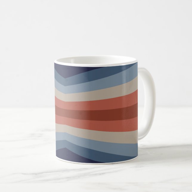 Rainbow reflection in retro style coffee mug (Front Right)