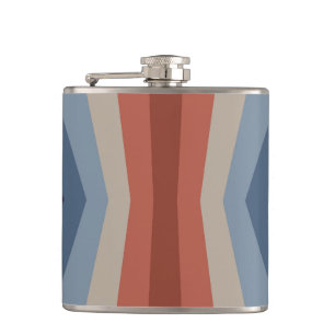 Rainbow reflection in retro style hip flask