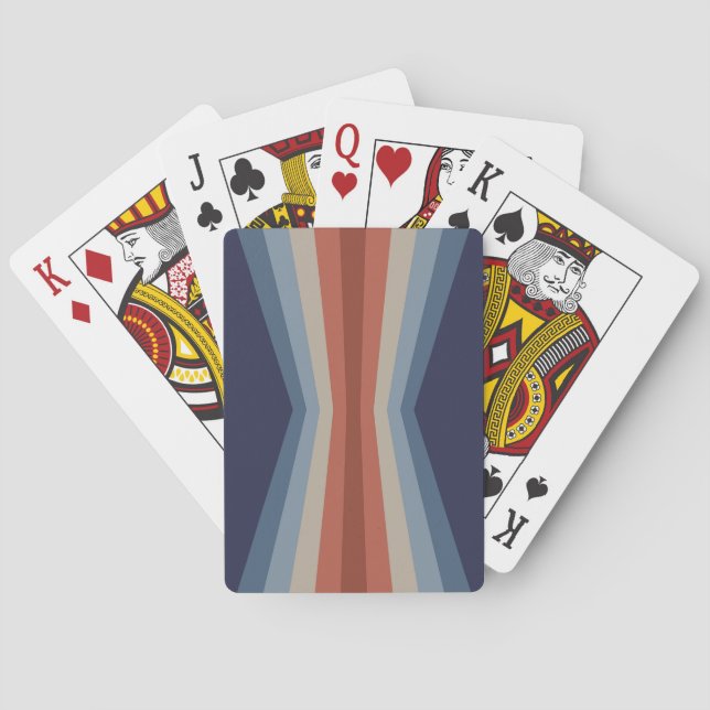 Rainbow reflection in retro style playing cards (Back)