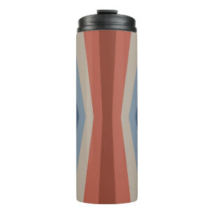 Rainbow reflection in retro style thermal tumbler