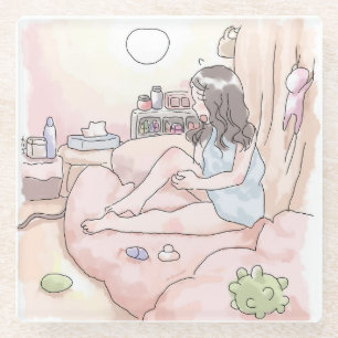 Rainbow Relaxation Glass Coaster
